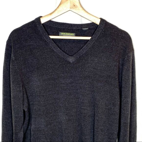 John Bartlett consensus charcoal v neck sweater - Picture 3 of 14